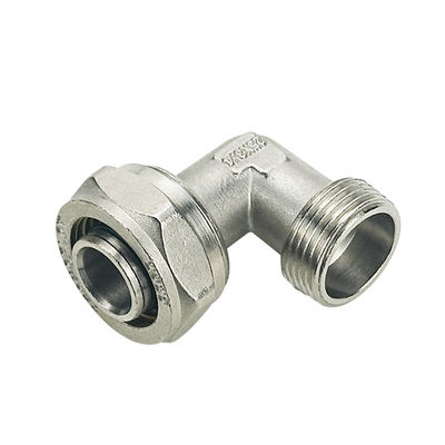 OEM PEX AL PEX बहुपरत गैस पाइप फिटिंग पीला बराबर पीतल संपीड़न कोहनी सभी आकार वेल्ड कनेक्शन हेड मॉडल