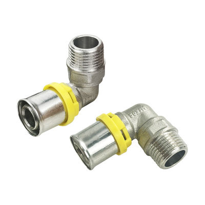 Tubomart प्लंबिंग प्रेस पीतल गैस फिटिंग TH प्रोफाइल समान टी बहुपरत Pex अल Pex पाइप फिटिंग गैस प्रणाली के लिए