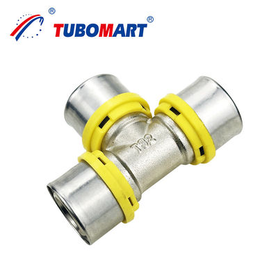 Tubomart थोक TH शैली PEX AL PEX प्रेस फिटिंग कोहनी टी युग्मन पीतल प्रेस फिटिंग
