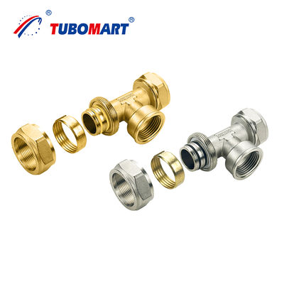 अनुकूलित आकार Pex Al Pex गैस प्रणाली के लिए संपीड़न फिटिंग इष्टतम प्रदर्शन उच्च स्थायित्व