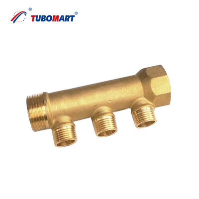 TUbomart OEM Industrial Design Brass Water Underfloor Manifold Hot Sale Flexible PEX Plumbing Fitting Without Nozzle Connect Pex