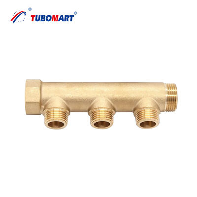 TUBOMART OEM आईएसओ 9001 प्रमाणित आधुनिक डिजाइन 36 मिमी 3/4 '-1' पीतल Manifold गर्म ठंडे पानी हीटिंग प्रणाली के लिए आसान स्थापना